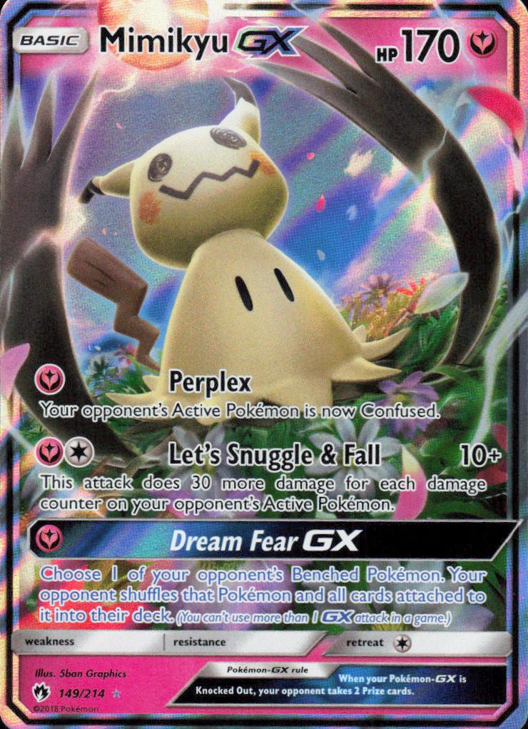 Mimikyu GX 2018 Pokemon Sun & Moon Lost Thunder