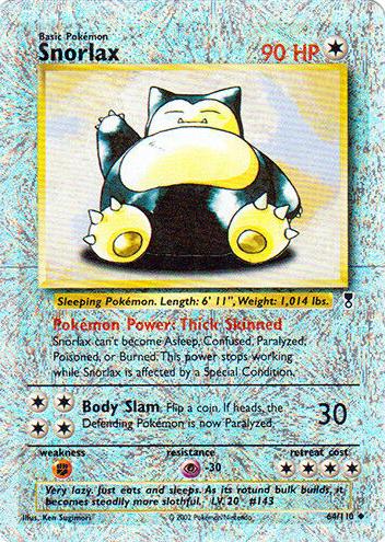 2002 Pokemon Foil #64 Snorlax front