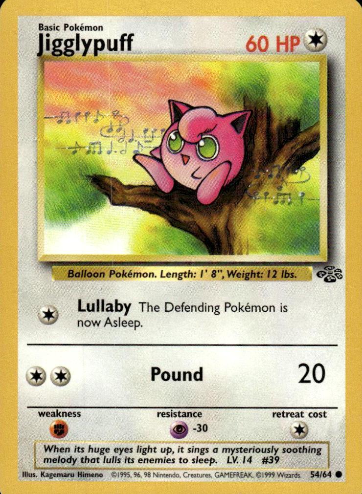 1999 Pokemon Pokemon Jungle #54 Jigglypuff front