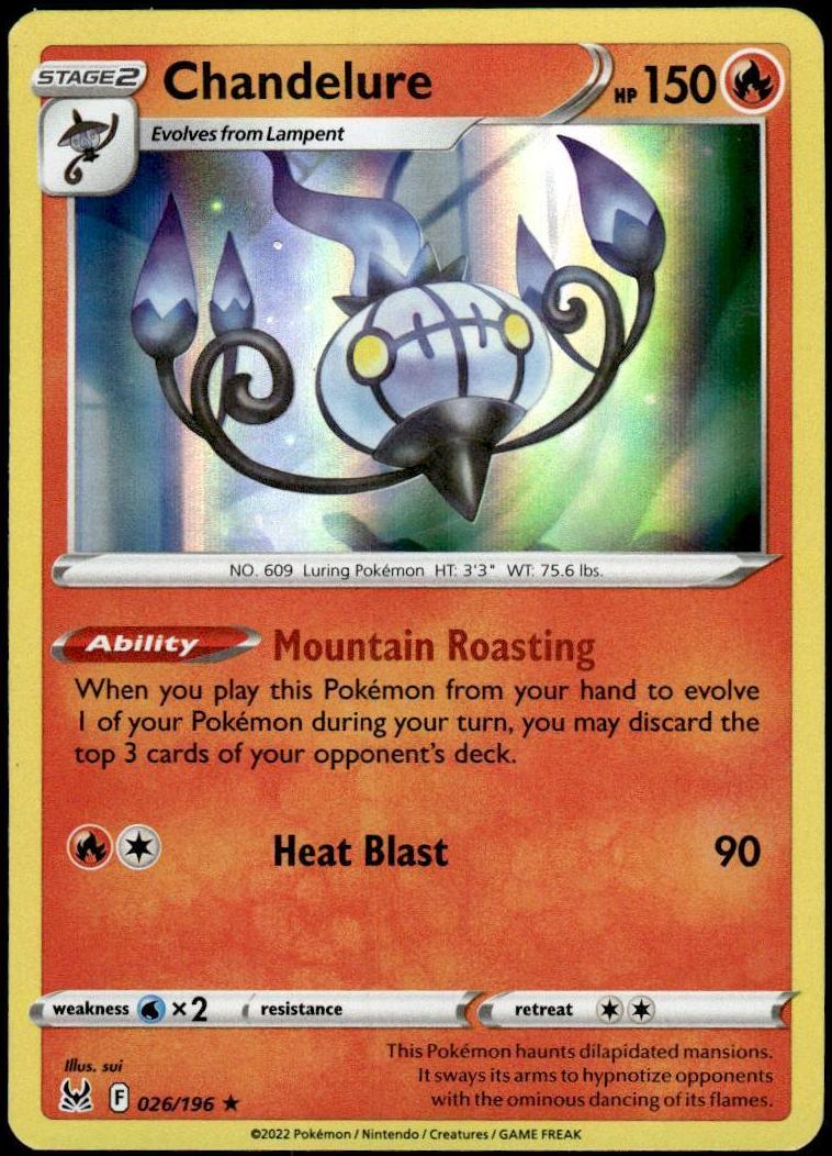 Chandelure Holo 2022 Pokemon Lost Origin