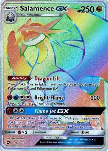 2018 Pokemon Sun & Moon DRAGON MAJESTY-SECRET #73 FA/Salamence GX front