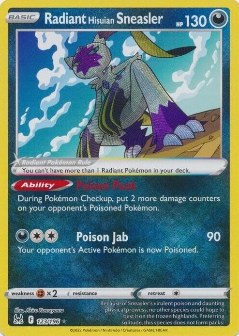 Radiant Hisuian Sneasler 2022 Pokemon Lost Origin
