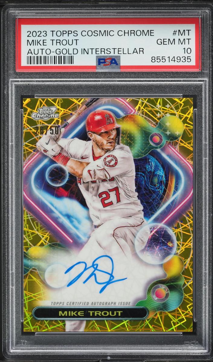 2023 Topps Cosmic Chrome Baseball Gold Interstellar Mike Trout #CCA-MT