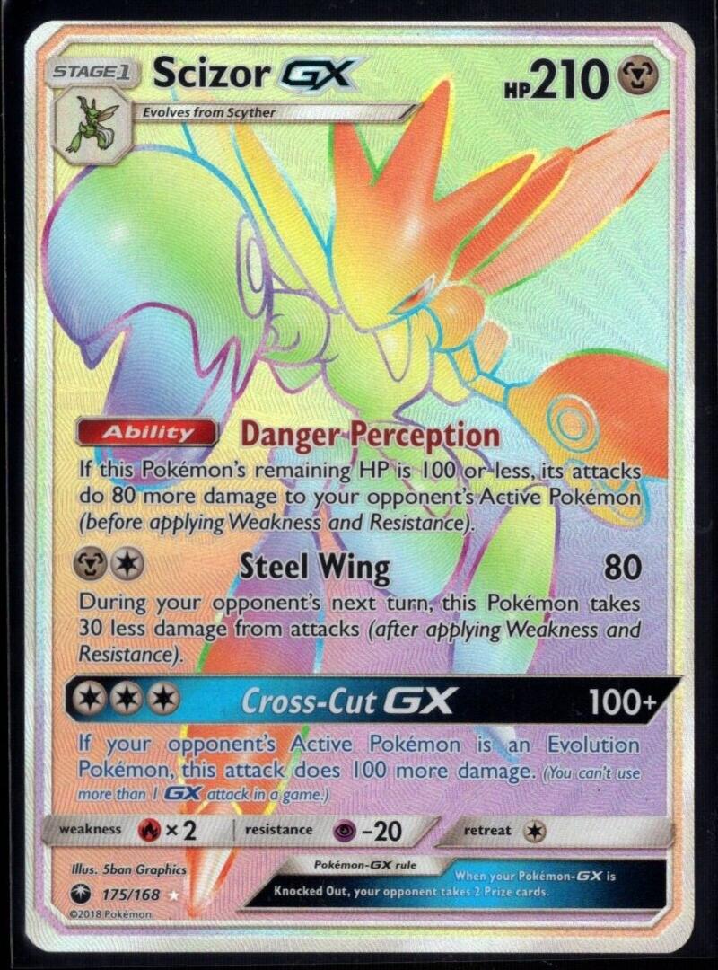 2018 Pokemon Sun & Moon Celestialstorm-Secret Full Art #175 Scizor front