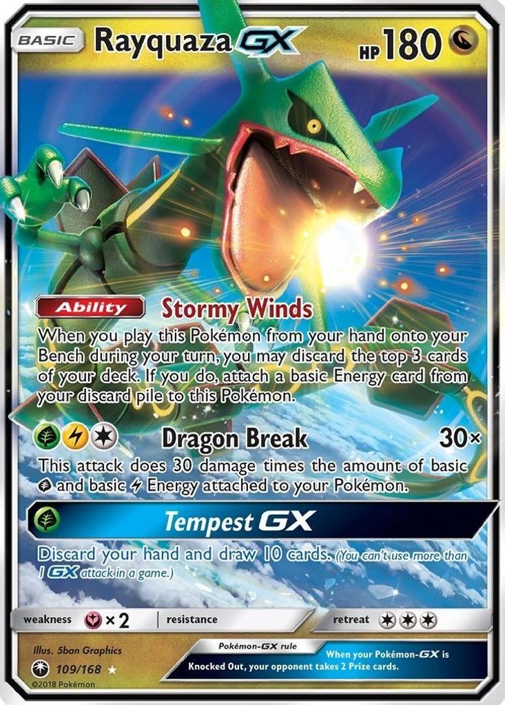 2018 Pokemon Sun & Moon GX #109 Rayquaza front