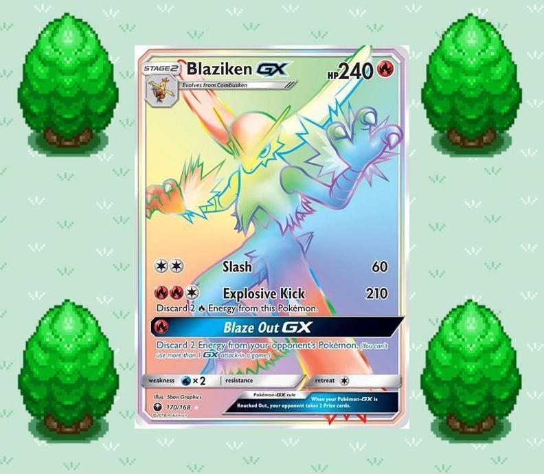2018 Pokemon Sun & Moon Celestialstorm-Secret Full Art #170 Blaziken front