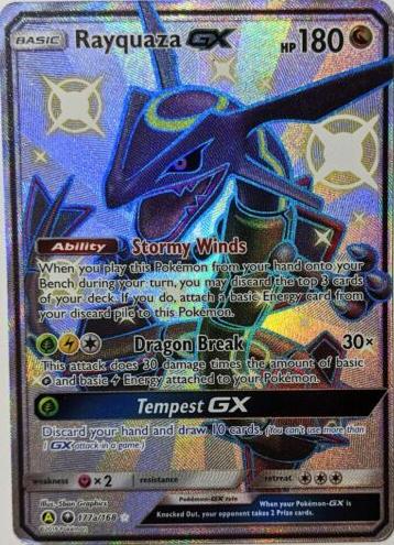 2018 Pokemon C S 19 Y A H F Prem Coll Fa/Rayquaza Gx front