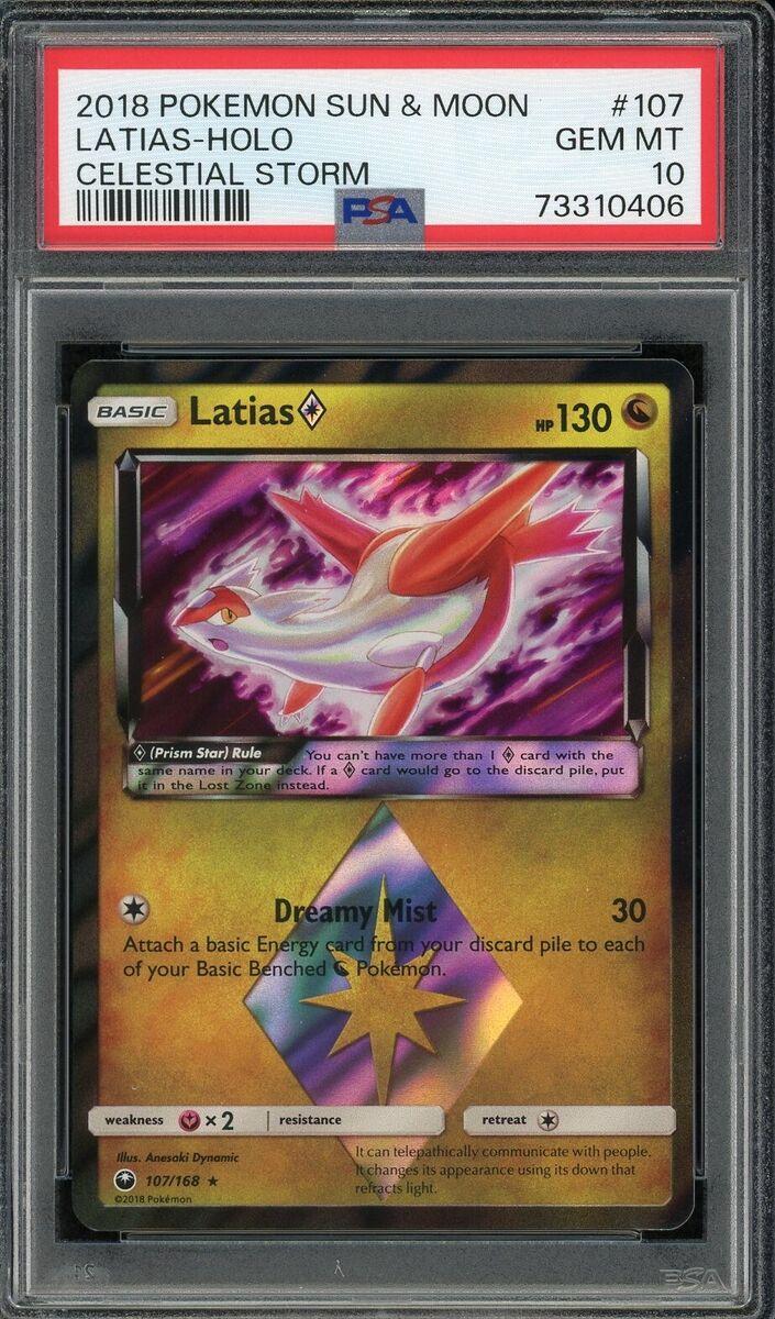 Latias Prism Star 2018 Pokemon Sun & Moon Celestial Storm