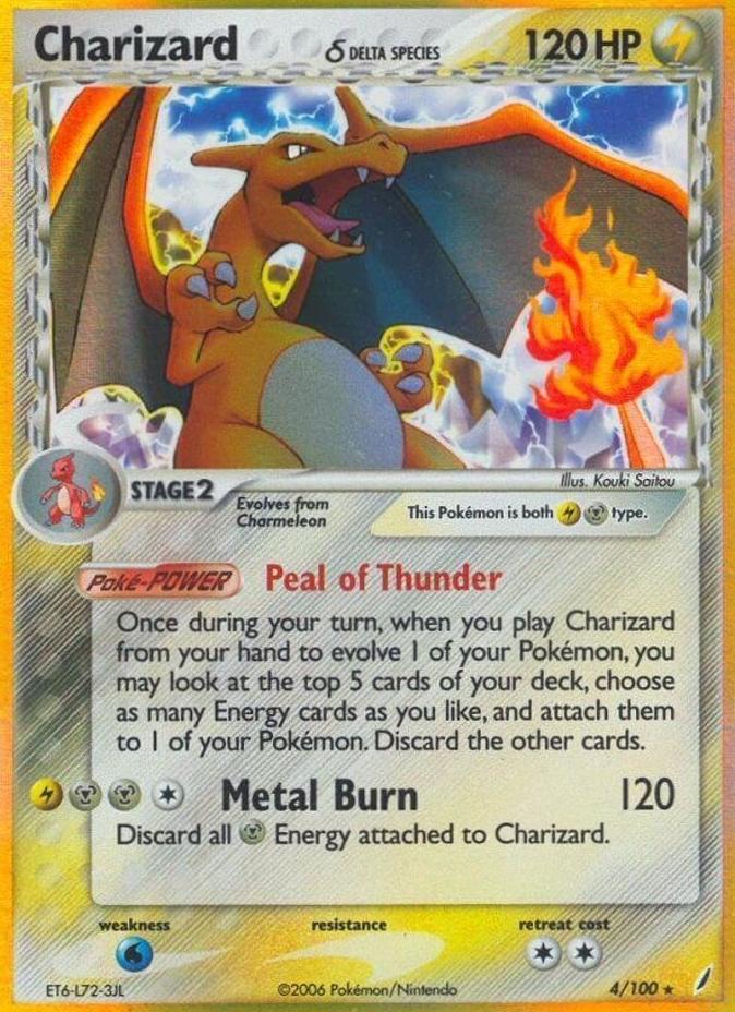 _   Holographic Charizard front