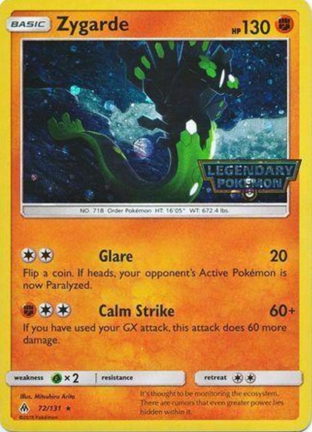 2018 Zygarde Promo #72