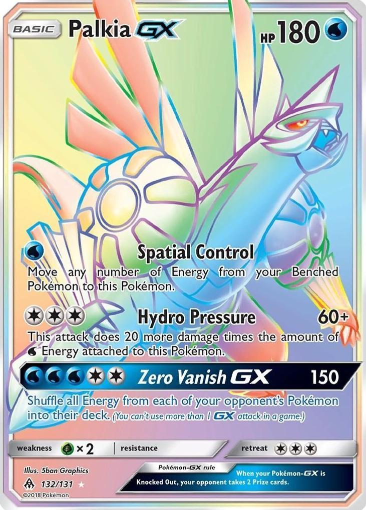2018 Pokemon Sun & Moon Full Art #132 Palkia front