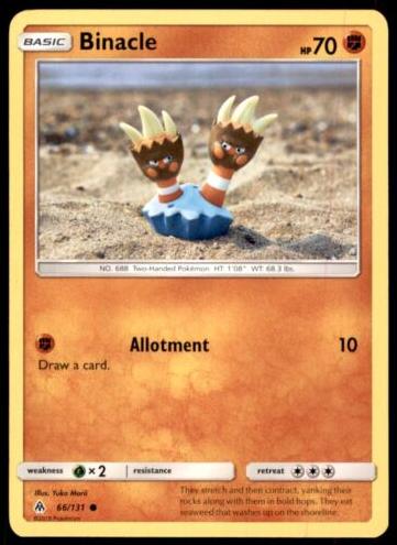 Binacle 2018 Pokemon Sun & Moon Forbidden Light