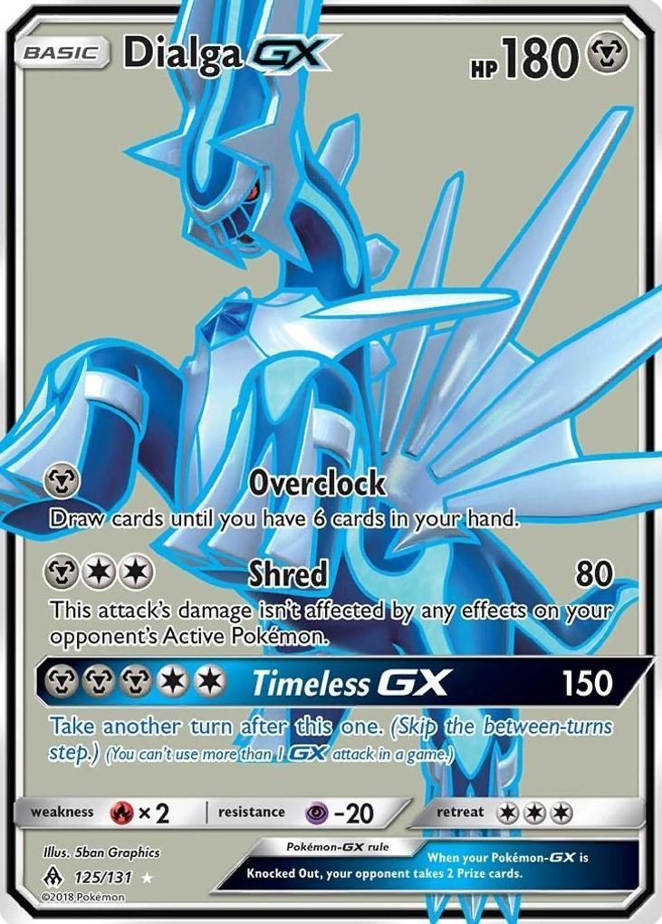 2018 Pokemon Sun & Moon Full Art #125 Light Dialga front