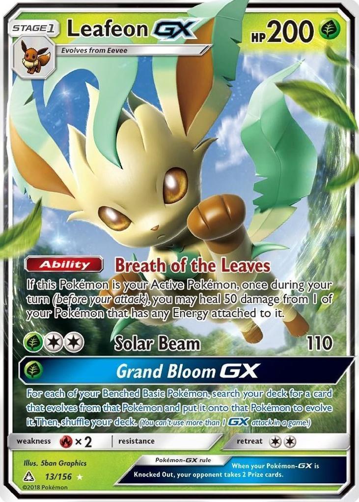 Leafeon GX 2018 Pokemon Sun & Moon Ultra Prism
