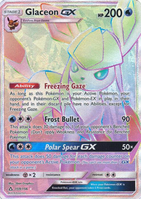 2018 Pokemon Sun & Moon Full Art #159 Glaceon front