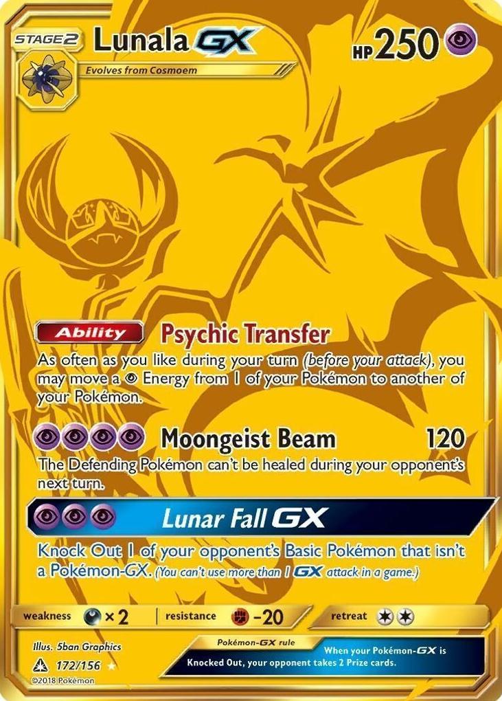2018 Pokemon Ultra Prism Holo #172 Lunala front