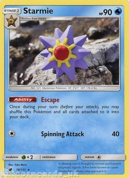 Starmie 2017 Pokemon Sun & Moon Crimson Invasion
