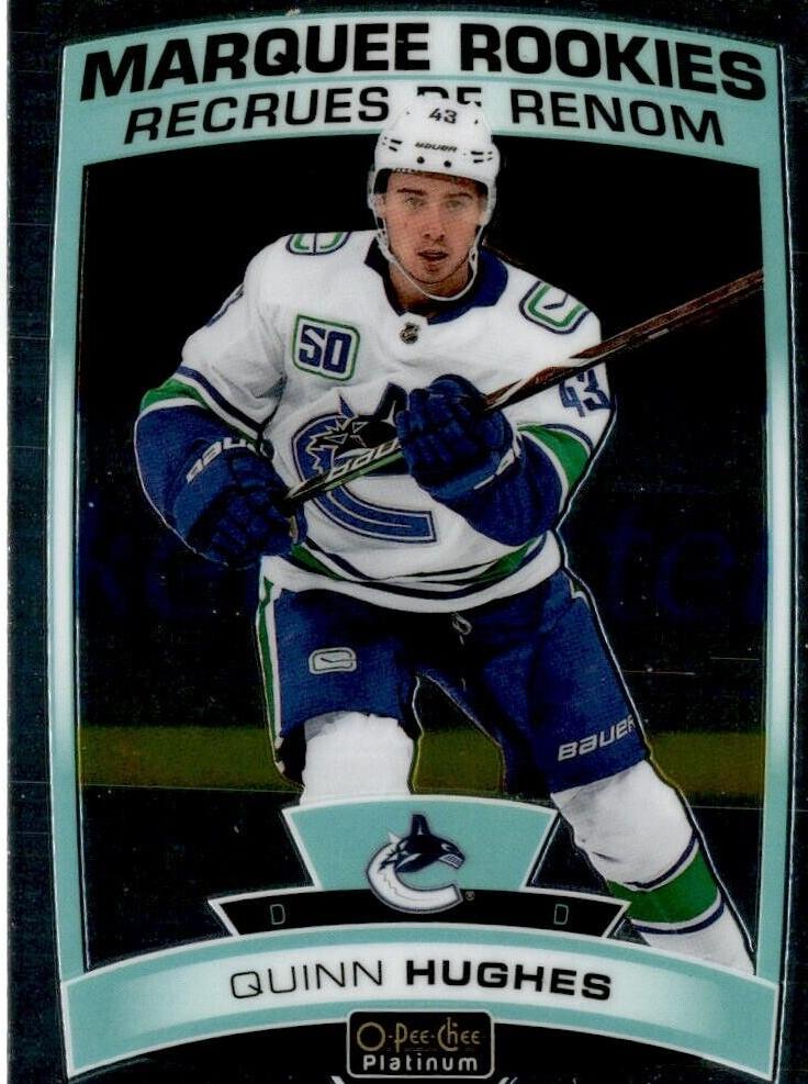 2019 O-Pee-Chee Platinum Quinn Hughes #190 card