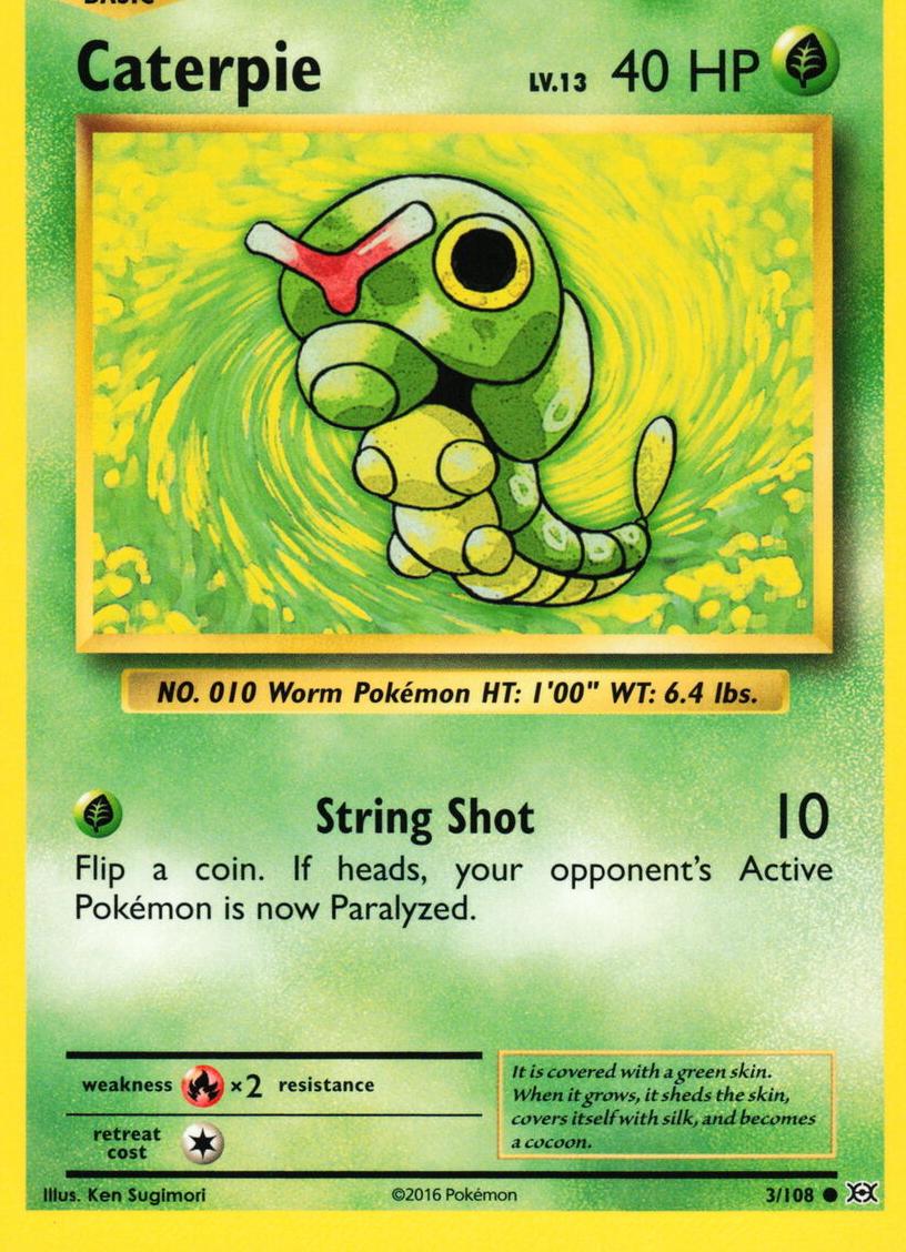Caterpie 2016 Pokemon XY Evolutions