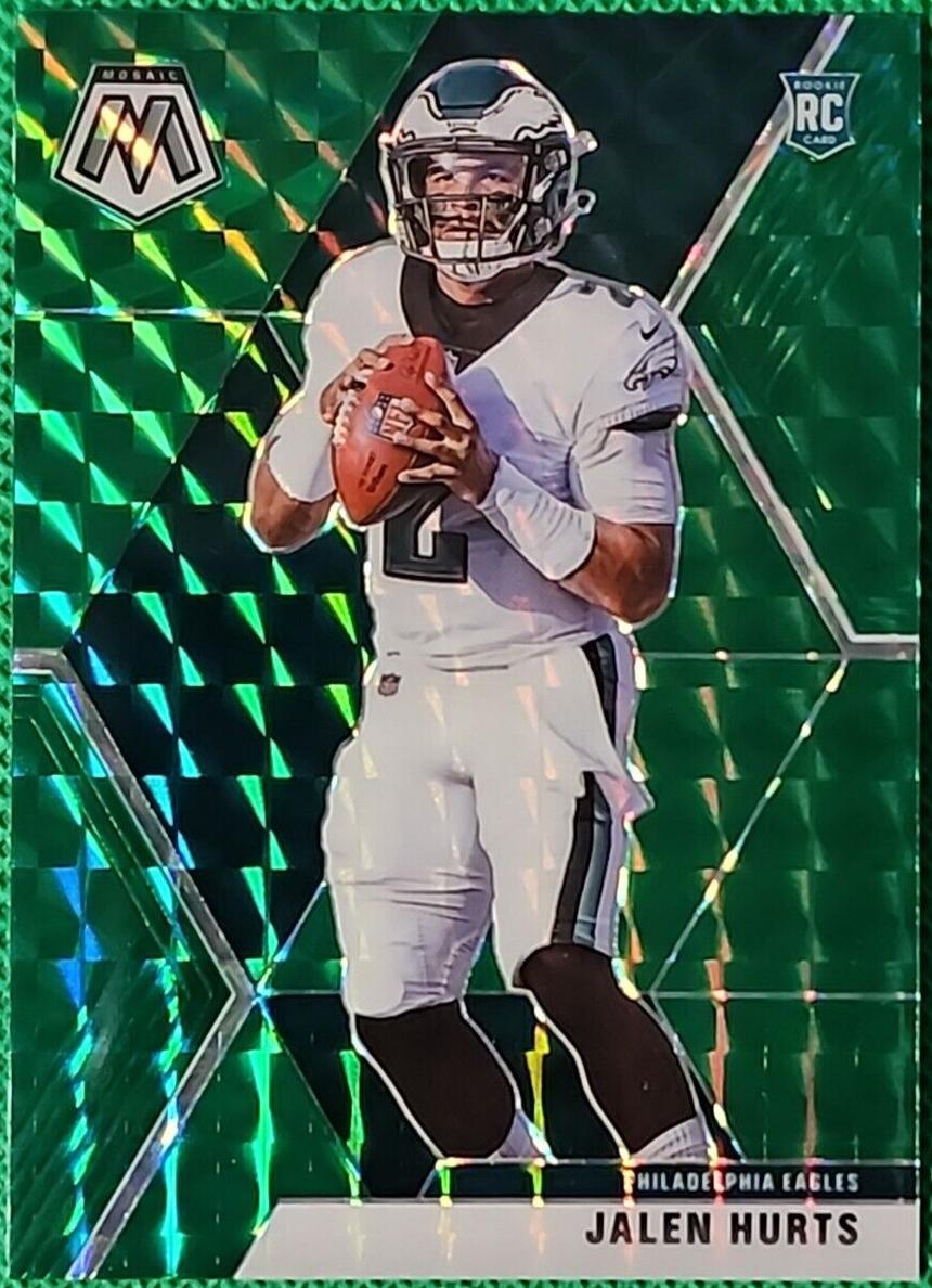 2020 Panini Mosaic Jalen Hurts [Mosaic Green] #222 card
