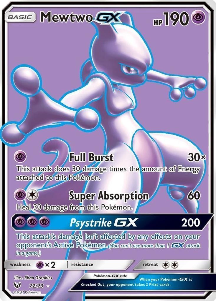 Mewtwo GX 2017 Pokemon Sun & Moon Shining Legends