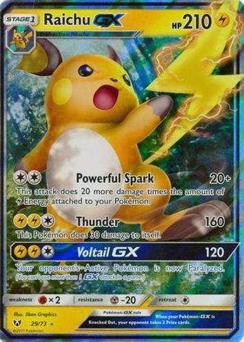 Raichu GX 2017 Pokemon Sun & Moon Shining Legends