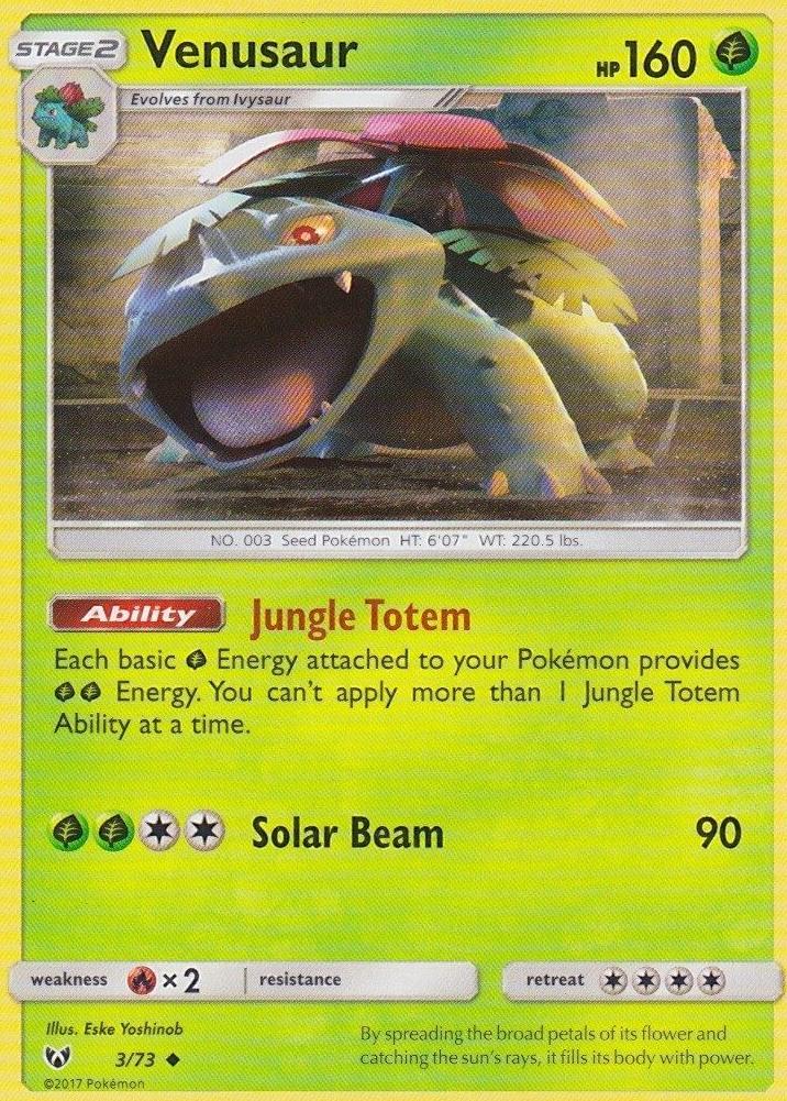 Venusaur 2017 Pokemon Sun & Moon Shining Legends