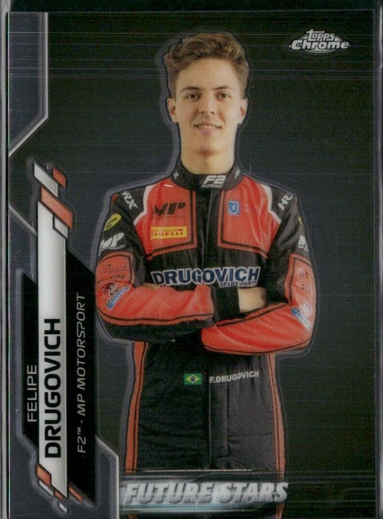 2020 Topps Chrome F1 Felipe Drugovich #50 card