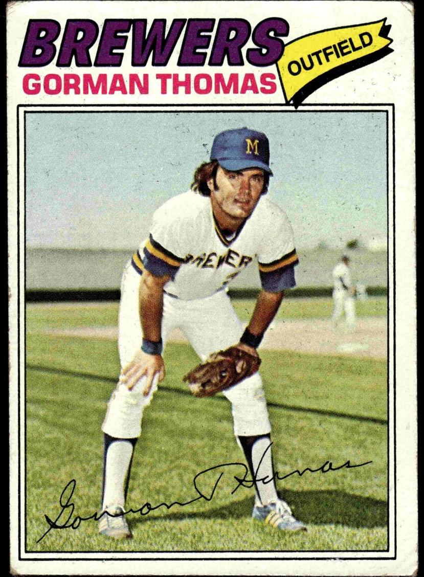 1977 Topps Gorman Thomas #439 card
