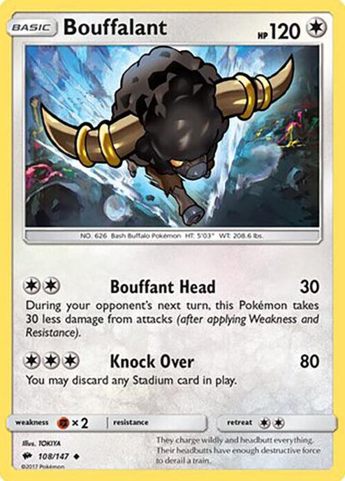 Bouffalant 2017 Pokemon Sun & Moon Burning Shadows
