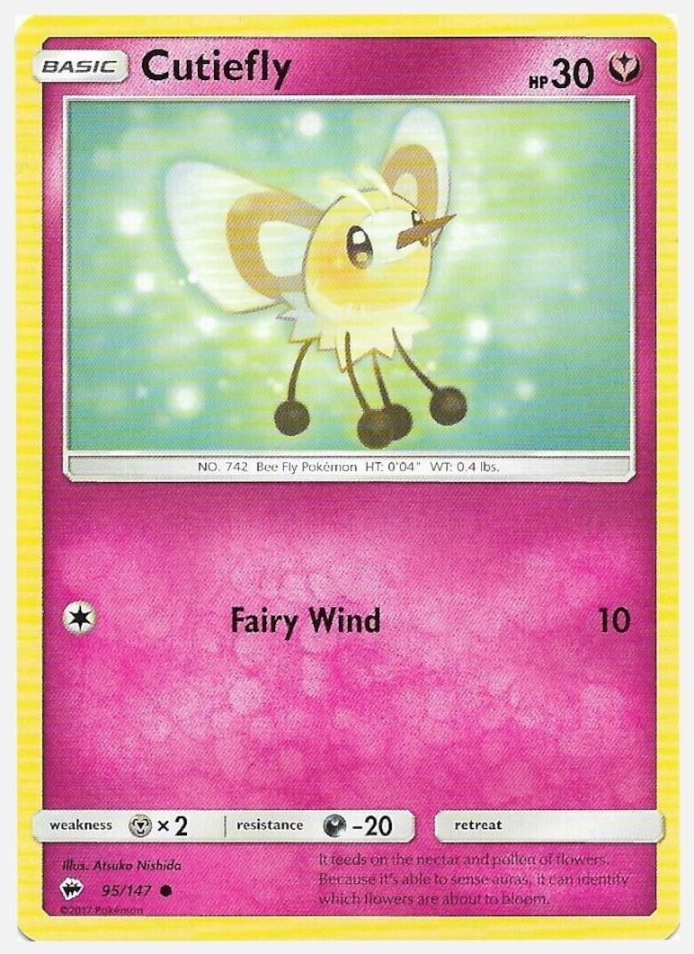 Cutiefly 2017 Pokemon Sun & Moon Burning Shadows