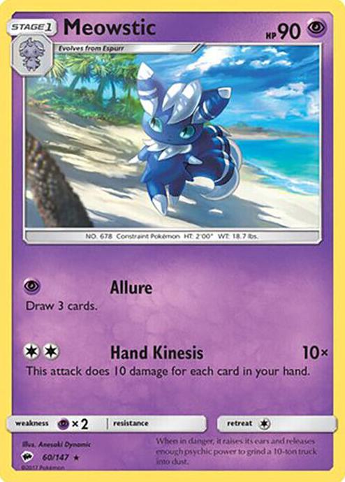 Meowstic 2017 Pokemon Sun & Moon Burning Shadows