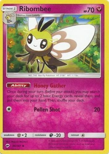 Ribombee 2017 Pokemon Sun & Moon Burning Shadows