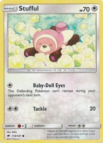 Stufful 2017 Pokemon Sun & Moon Burning Shadows