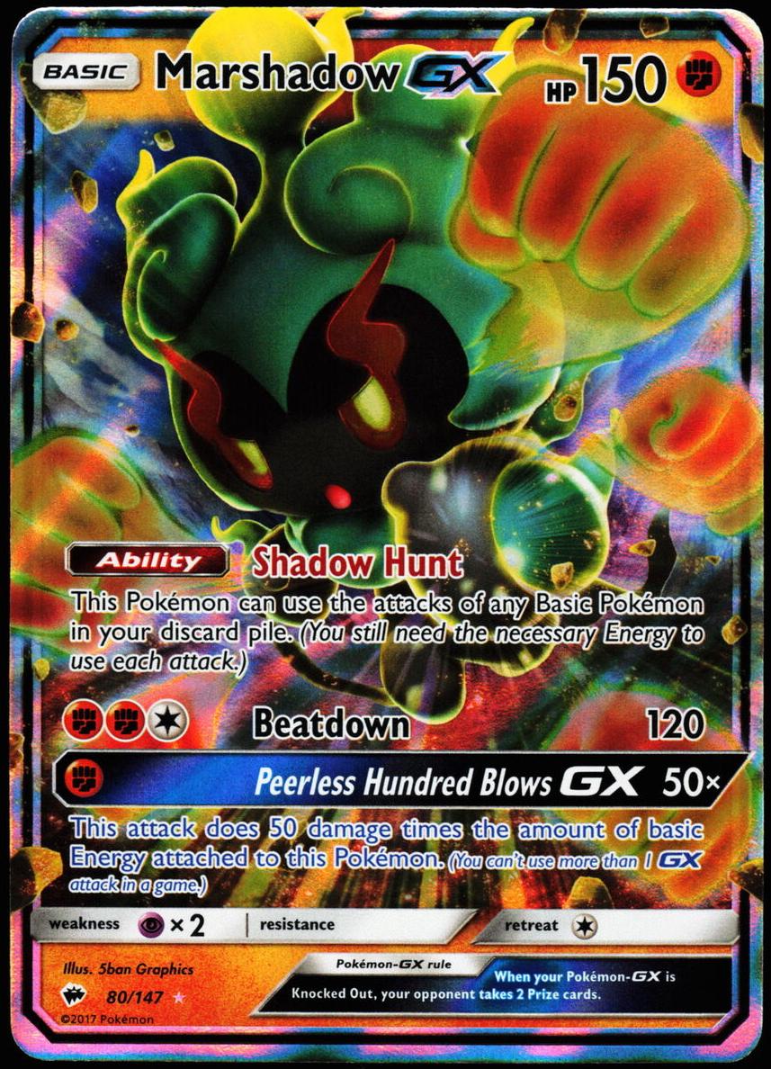 Marshadow GX 2017 Pokemon Sun & Moon Burning Shadows