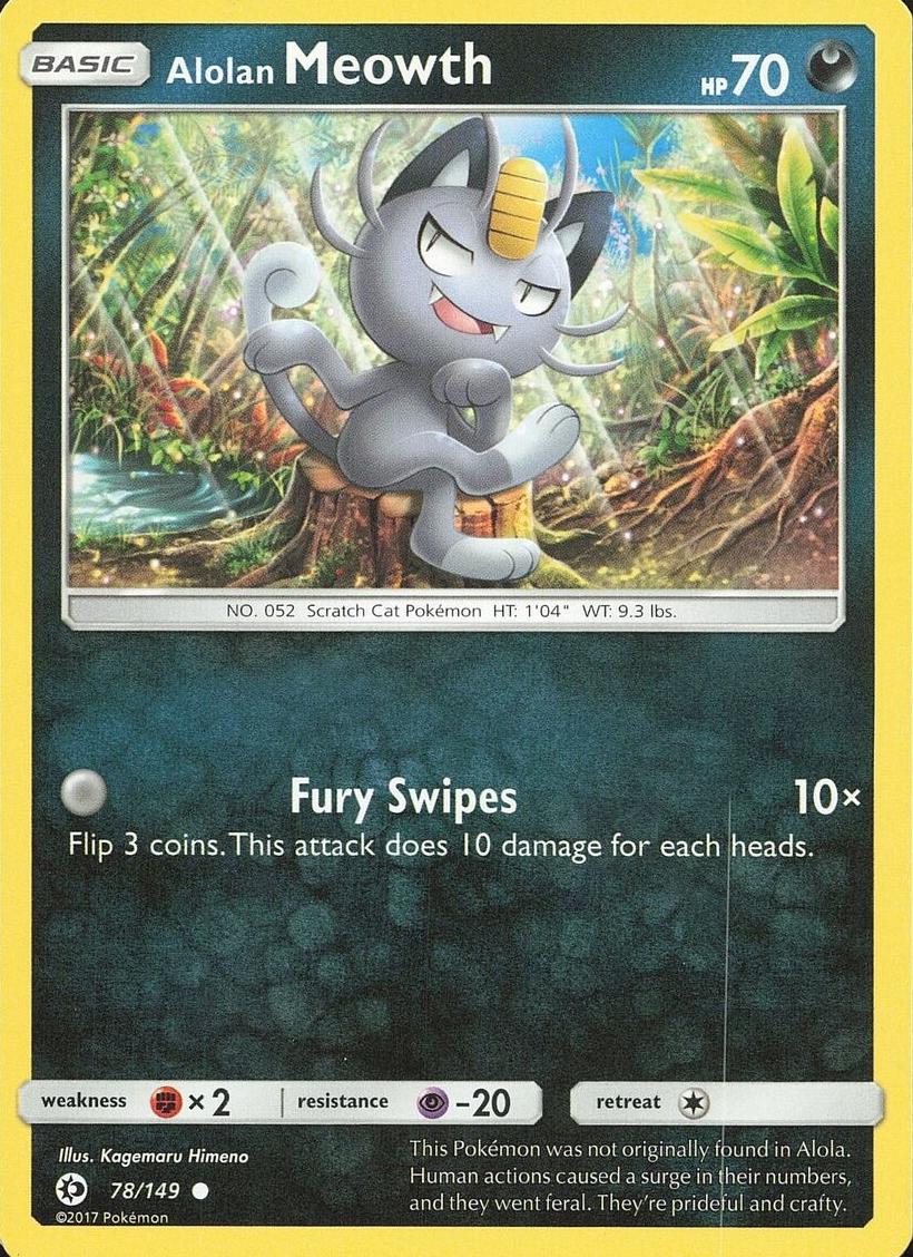 Alolan Meowth 2017 Pokemon Sun & Moon