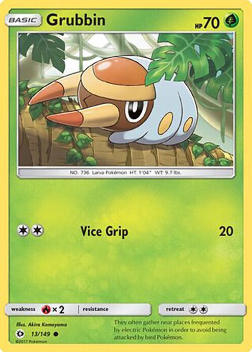 Grubbin 2017 Pokemon Sun & Moon