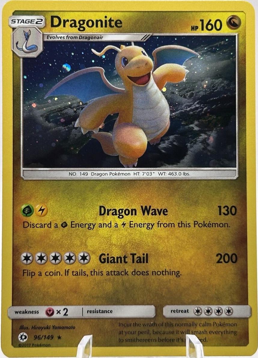 2017 Pokemon Sun & Moon Holo #96 Dragonite front