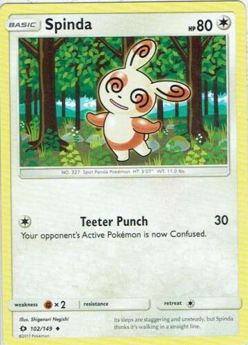Spinda 2017 Pokemon Sun & Moon
