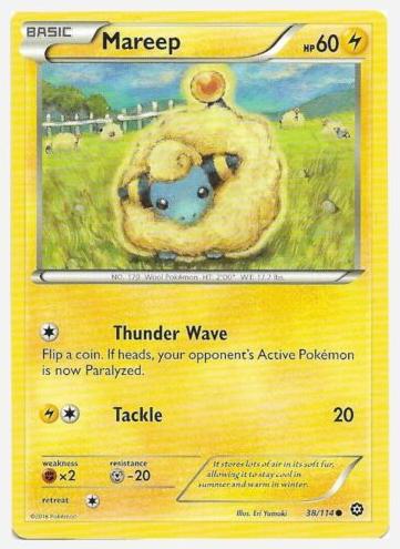 Mareep 2016 Pokemon XY Steam Siege
