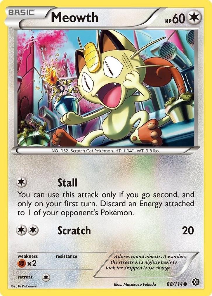 Meowth 2016 Pokemon XY Steam Siege