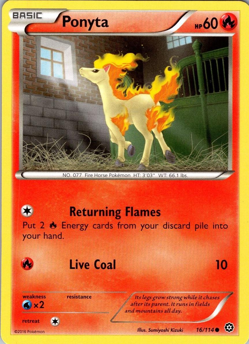 Ponyta 2016 Pokemon XY Steam Siege