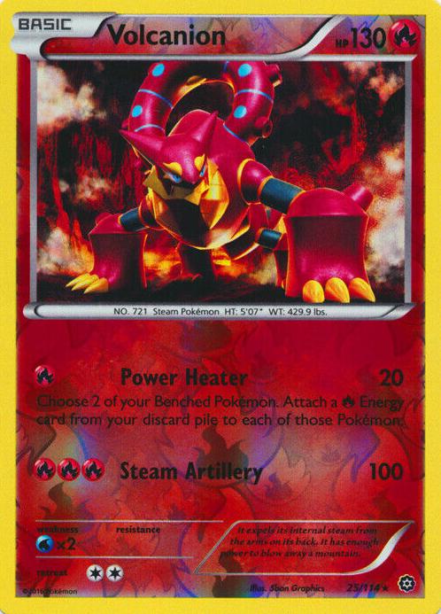 Volcanion 2016 Pokemon XY Steam Siege Reverse Holo