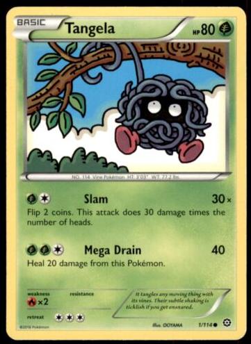 Tangela 2016 Pokemon XY Steam Siege