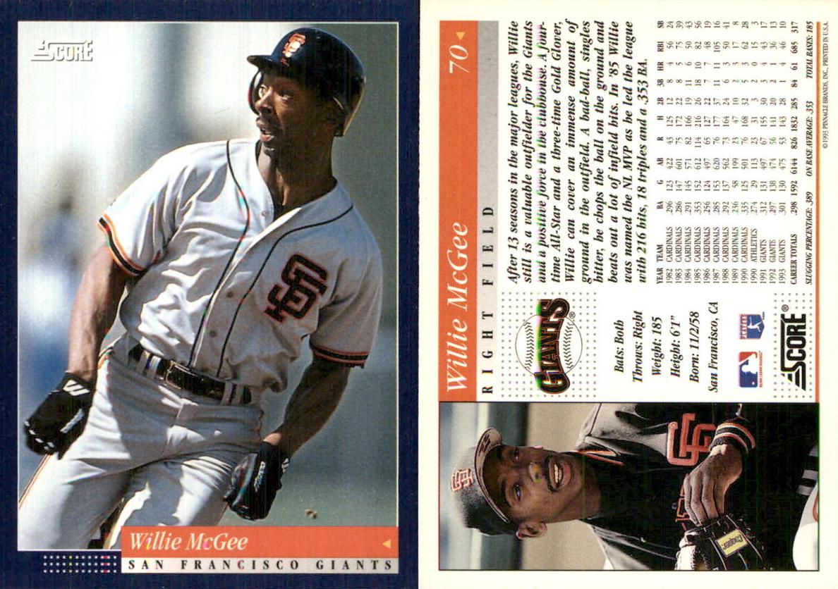 1994 Willie McGee #70