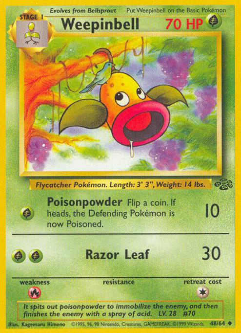 Weepinbell 1999 Pokemon Jungle
