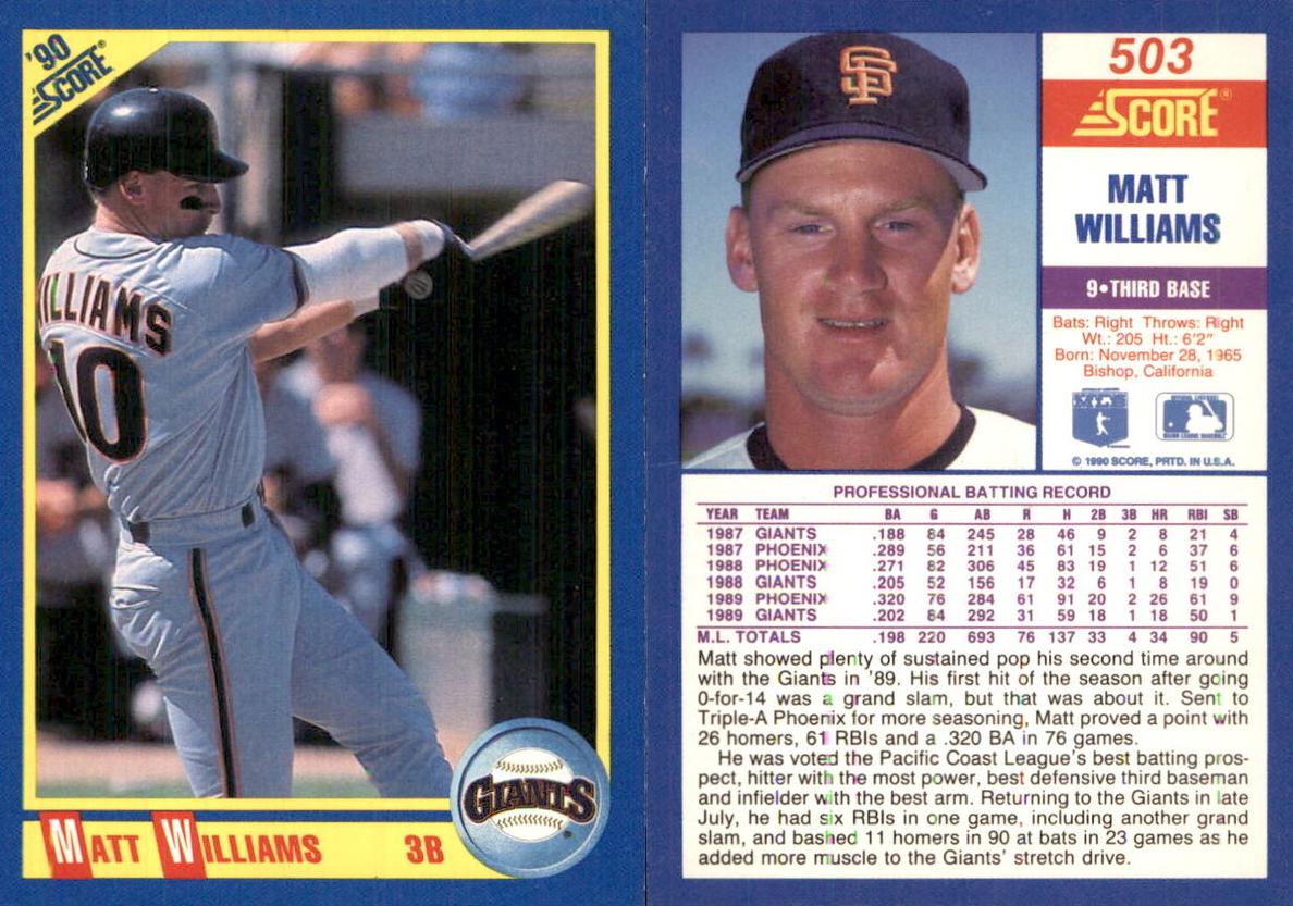 1990 Matt Williams #503