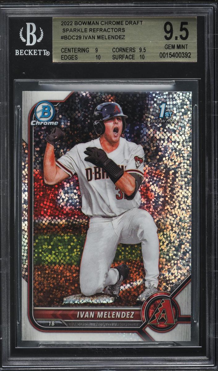2022 Bowman Draft Baseball Sparkle Ivan Melendez #BDC-29 PSA 7.5