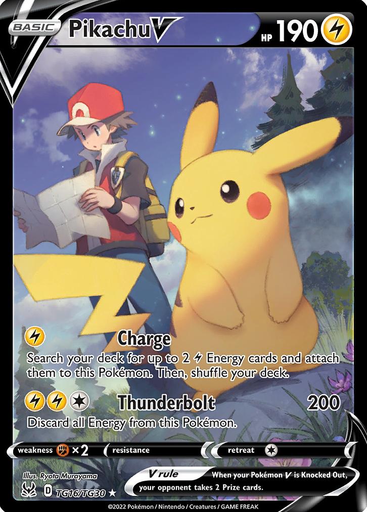 2022 Pokemon Lost Origin Trainer Gallery #TG16 Fa/Pikachu V front