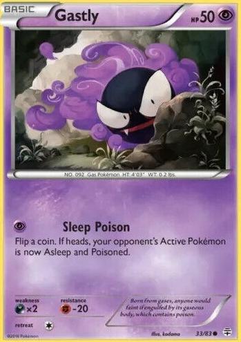 Gastly 2016 Pokemon XY Generations